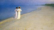 Peder Severin Kroyer Summer evening on Skagen's Southern Beach oil painting reproduction